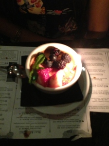 Birthday creme brulee. Rich, creamy, wonderful goodness, topped off with a birthday wish on a lit candle? Yes, please!