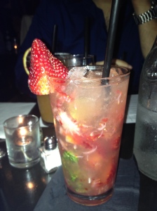 Strawberry Mojito. I think I would have enjoyed this much more, had it not been for the rich foods that kept me reaching for nothing but water.